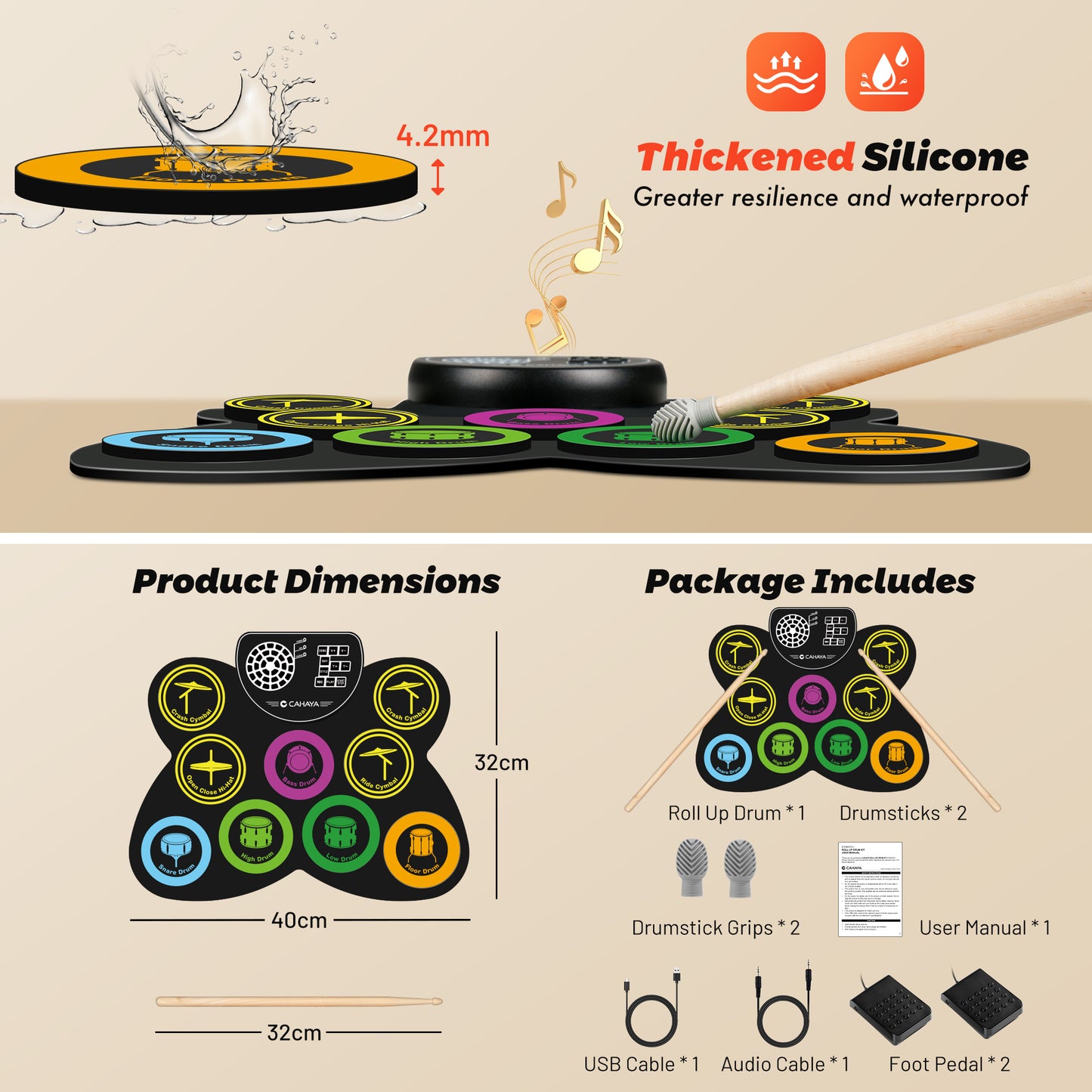 Electronic Drum Pad Set