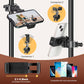 Dual-use Gooseneck Floor Mic Stand with Phone Holder CY0312