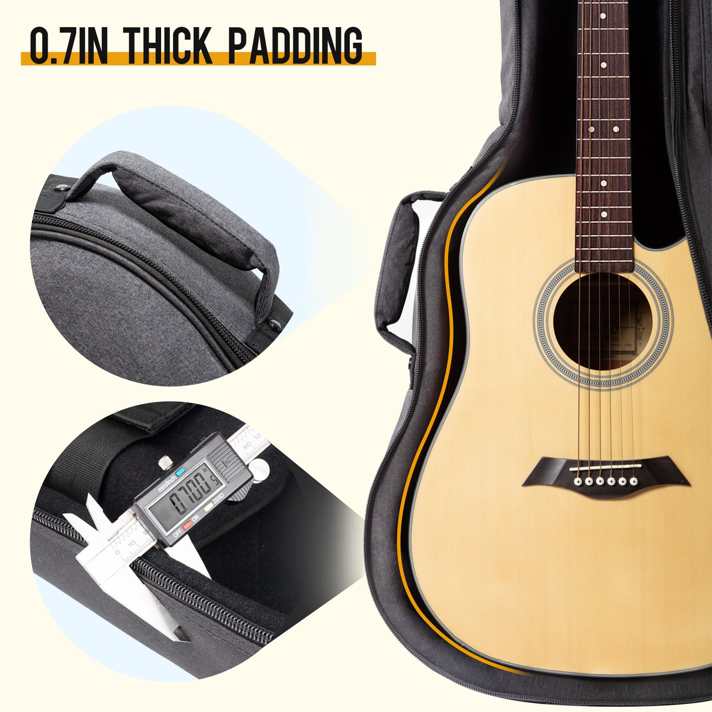 Acoustic Guitar Case 0.7 Inch Thick