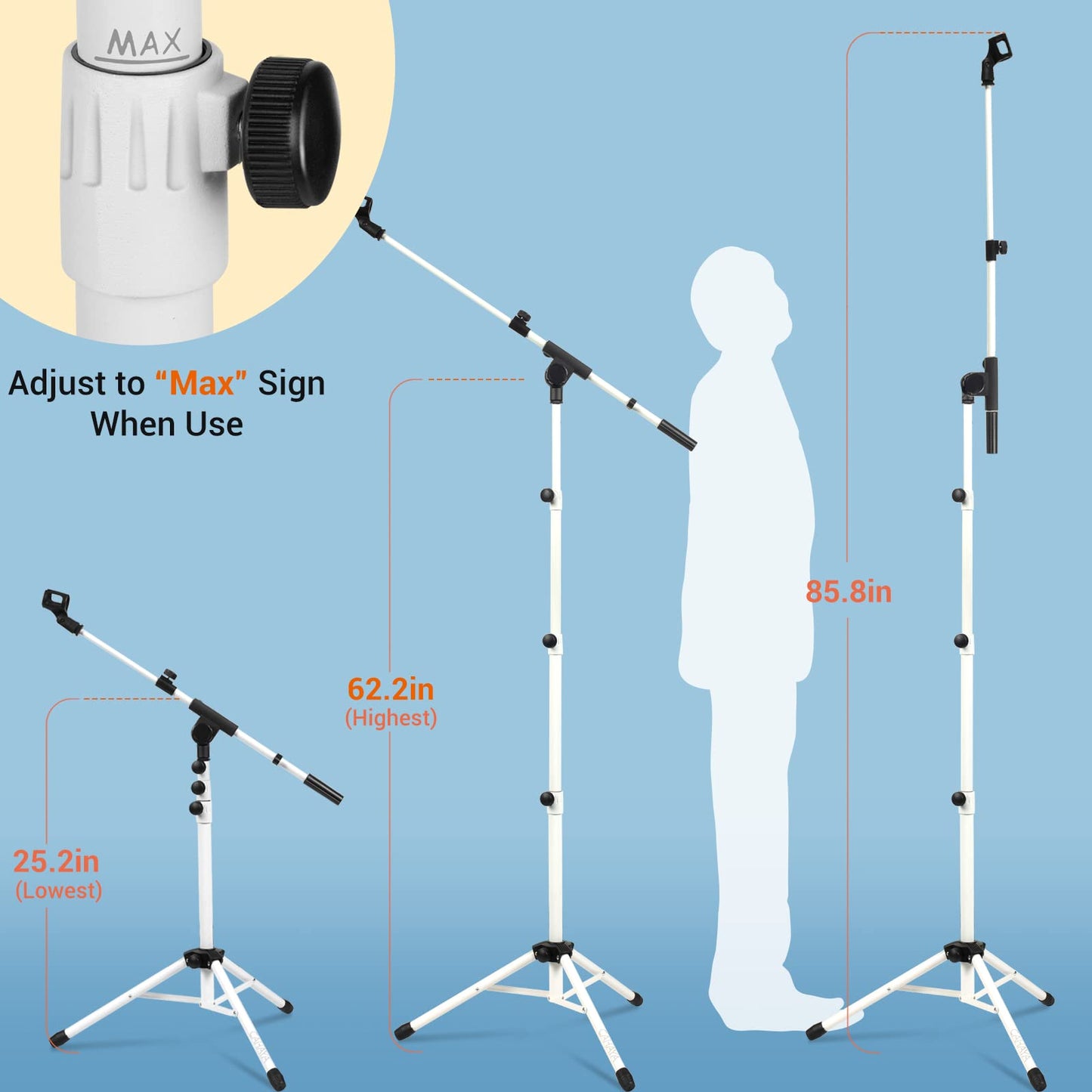 Tripod Boom Arm Floor Microphone Stand CY0239