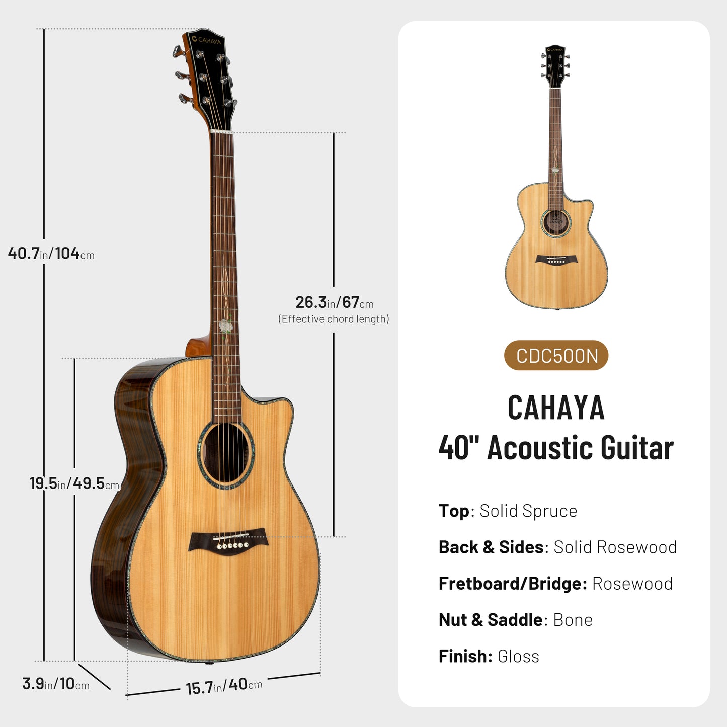 Wood Guitar Series CDC500N