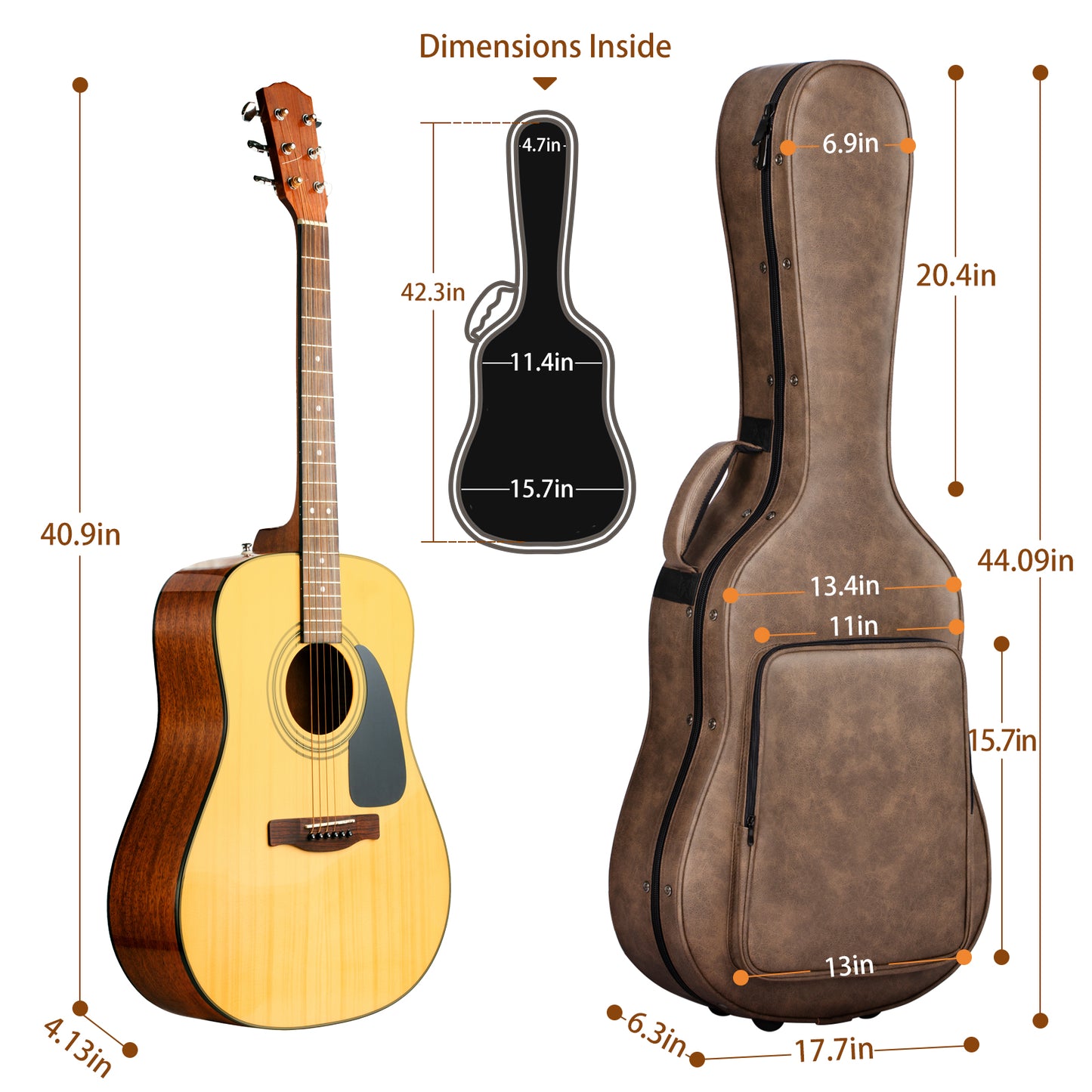 Guitar Case Acoustic Hardshell CY0227