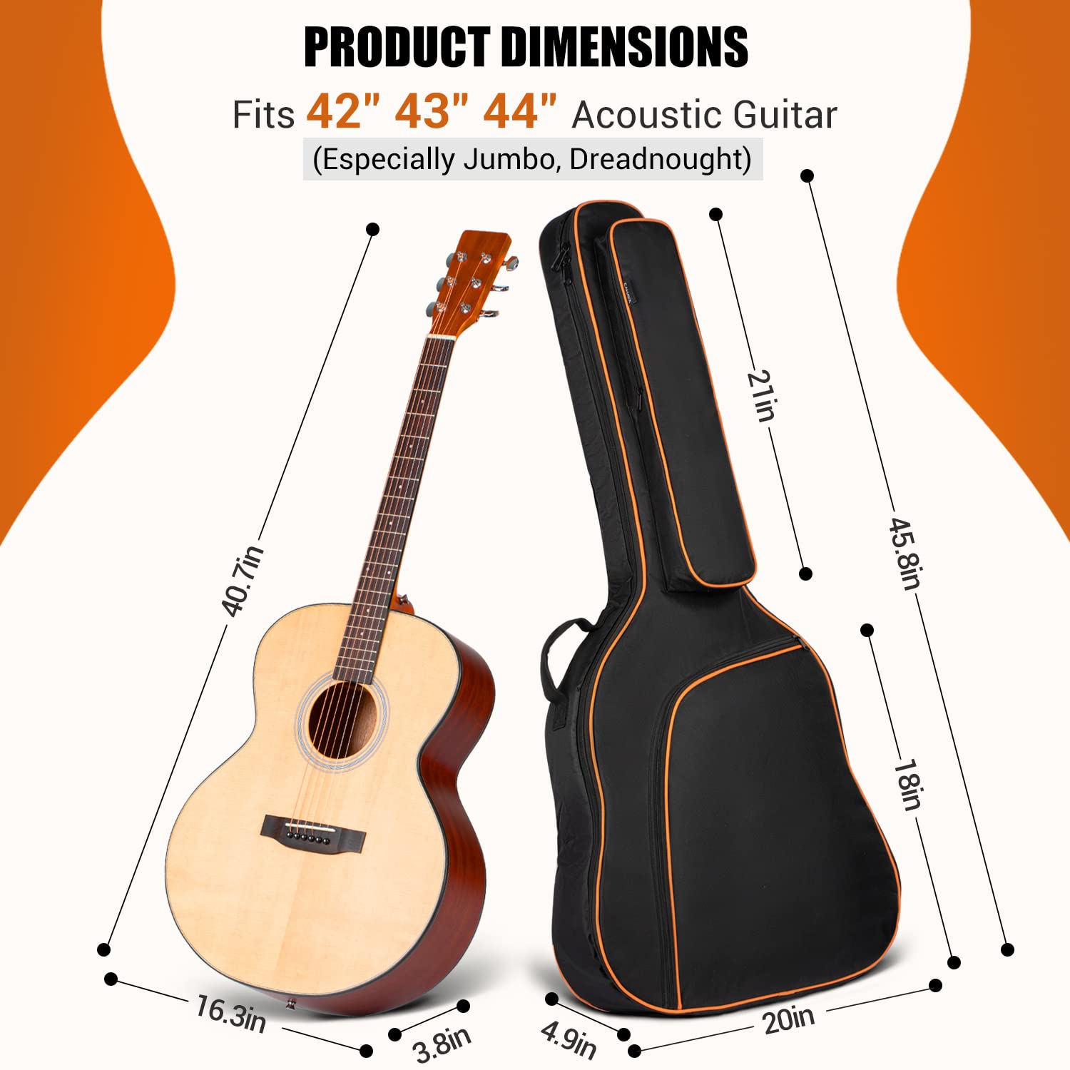 Jumbo guitar deals size