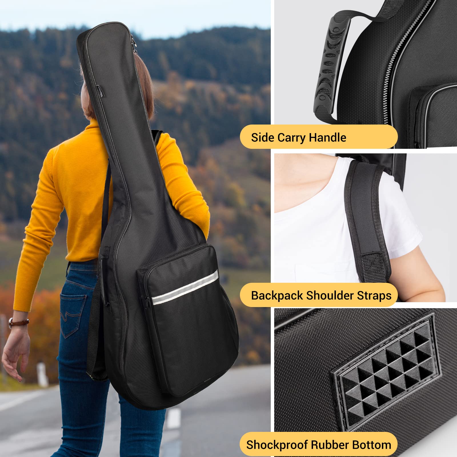 Soft guitar case backpack sale