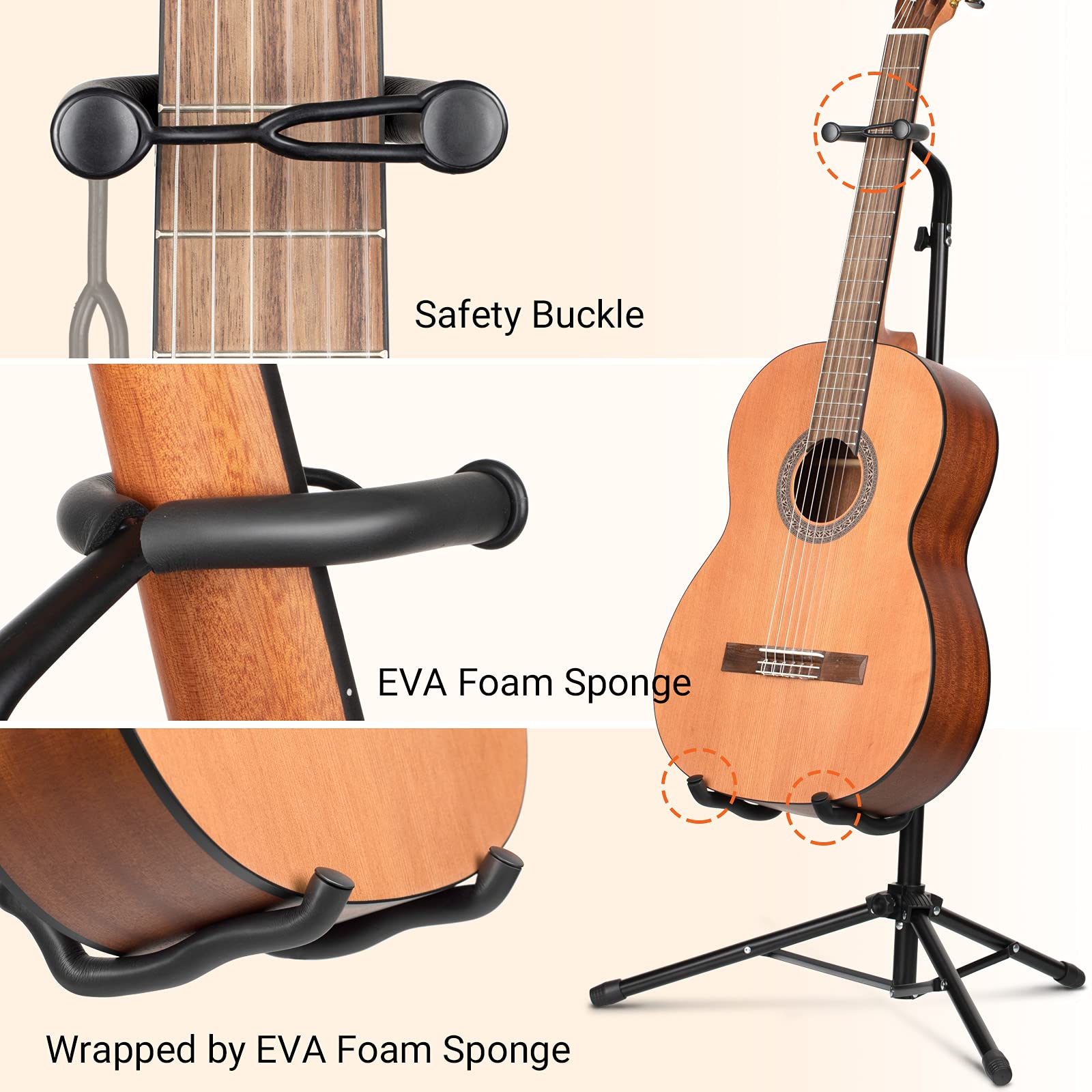 Tripod Guitar Stands with Neck Holder CY0253 – Cahayamusic