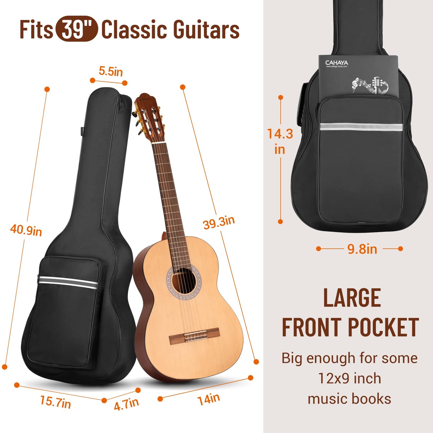 Classical Guitar Bag 39 Inch Soft Case CY0288