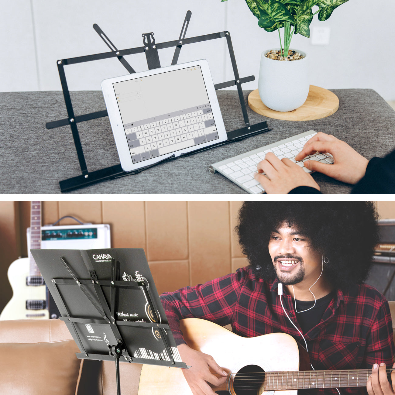 Folding Sheet Music Stand & Desktop Stand CY0204
