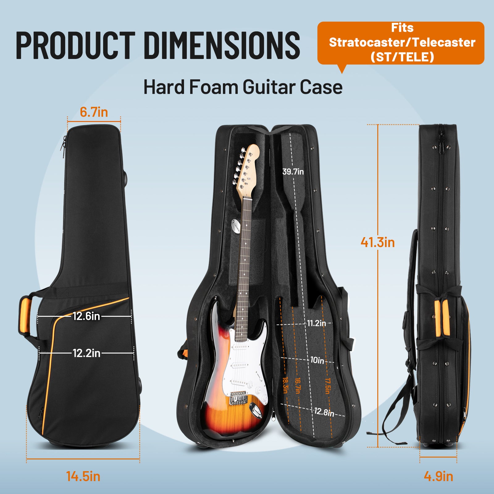 Hard foam deals guitar case