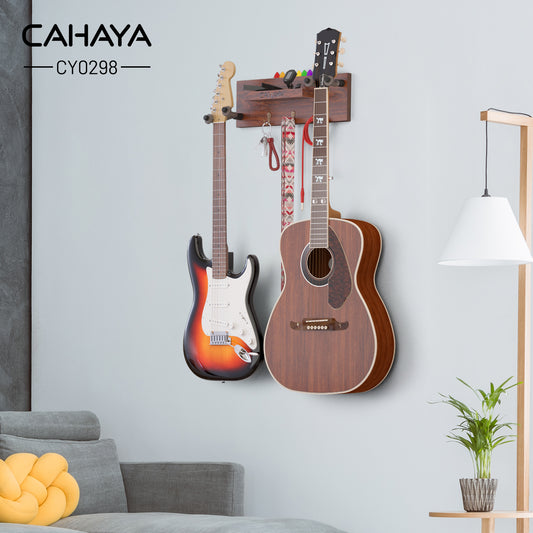 CAHAYA Support mural pour guitare avec étagère et support pour