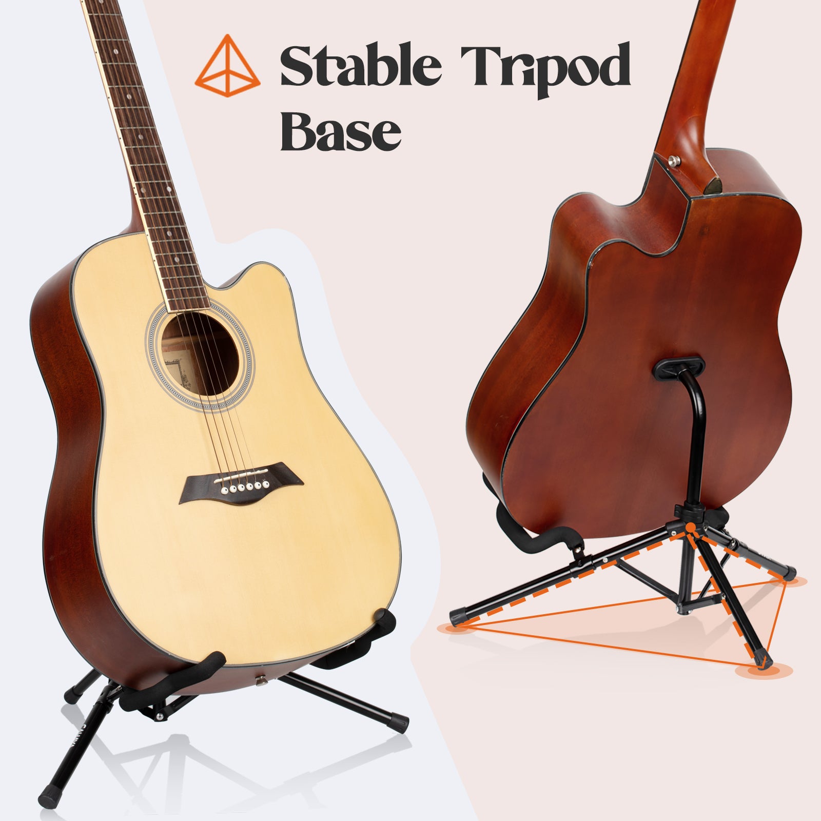 Portable Folding Trépied Guitare Support Instruments à Cordes